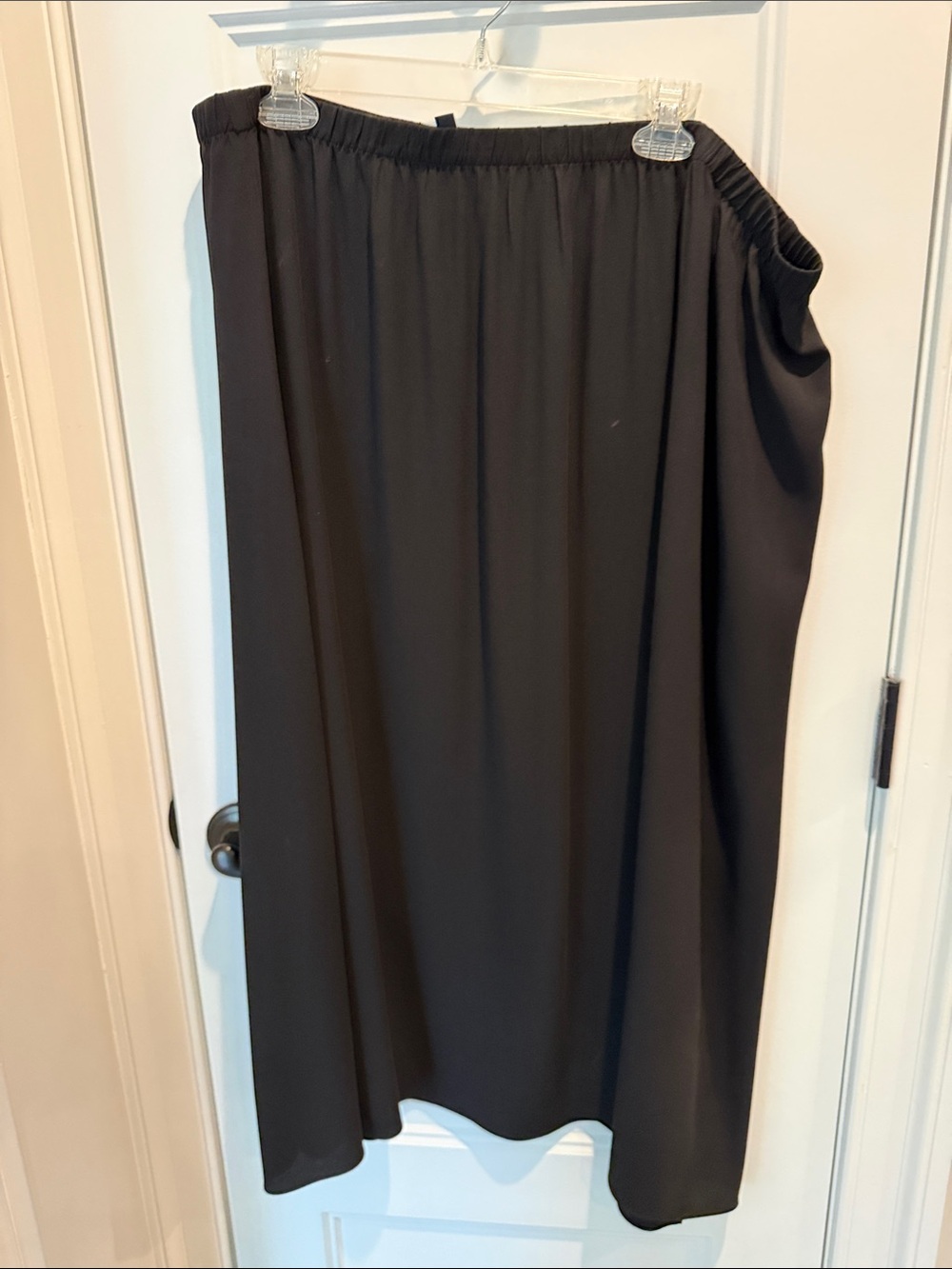 Eileen Fisher silk Black A-Line Maxi Skirt (2x)
